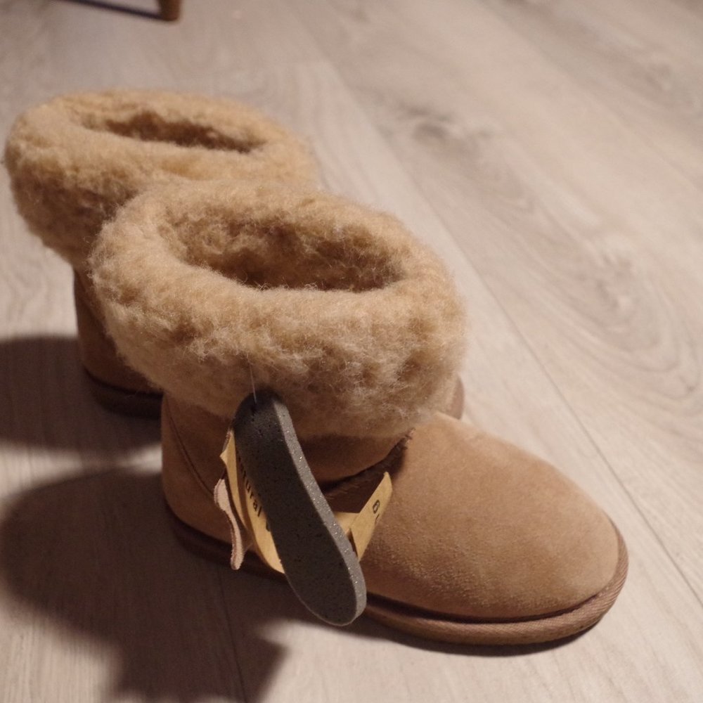 Kids Natural Wool Lining & Genuine Leather By FireFly